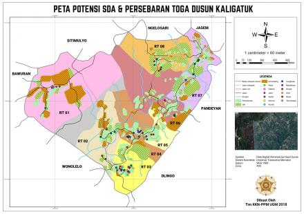Peta Persebaran Sumber Daya Alam & Tanaman Obat Keluarga Dusun Kaligatuk
